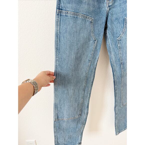 NWT Abercrombie & Fitch The Dad High Rise Jean Carpenter Button Fly US 27 4R - Picture 7 of 8